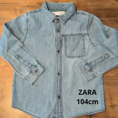 ZARA デニム風長袖シャツ 104cmザラベビーキッズ