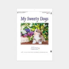2025年 壁掛けカレンダー　写真　かわいい　犬　いぬ　子犬