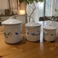 【値下げ中！】ホーロー入れ子式キャニスター3個セット 2025年最新】ホーローキャニスター3個セットの人気アイテム