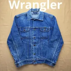 良色落　Wrangler デニムジャケット　ハチノス　ヒゲ　M 90s