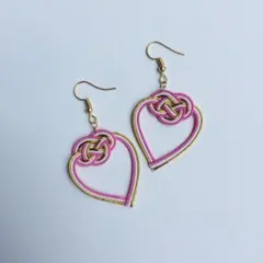ハートの水引ピアス