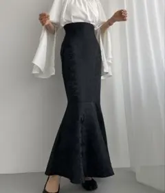 Louere ルエレ フラワージャガードハイウエストマーメイドスカート Mサイズ