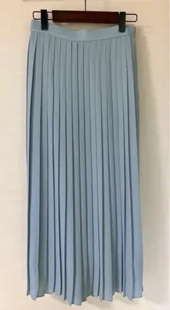 UNIQLO ユニクロ シフォンプリーツロングスカート ブルー