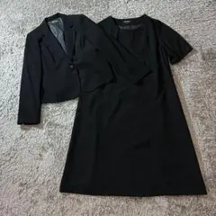 13号 XL アッドルージュ フォーマルワンピース 礼服 喪服 大きいサイズ 黒