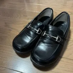 黒 フォーマルシューズ ローファータイプ20.0