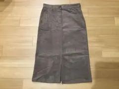 NATURAL BEAUTY BASIC コーデュロイ　スカート　グレージュ