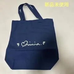 【新品未使用】ネイビー キャンバストートバッグ ハートロゴ
