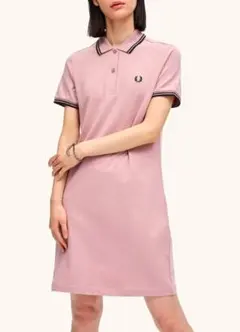 FRED PERRY ポロワンピース UK8 ピンク 半袖 美品のサムネイル