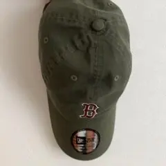 New Era ベースボールキャップ オリーブ色 B刺繍