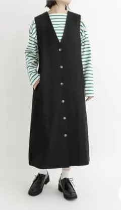 Samansa Mos2 blue 2wayジレワンピース