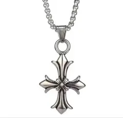 シルバー クロス ペンダント ネックレス メキシカンジュエリー Y2K クロム
