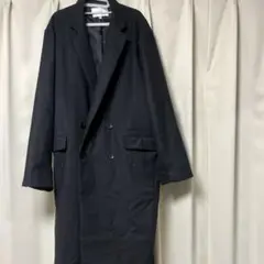 未使用品　ブラック　メンズ　チェスターコート　ファッション