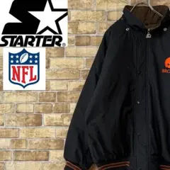 スターター　NFL　クリーブランド・ブラウンズ　中綿ジャケット　チーム刺繍　黒Mのサムネイル