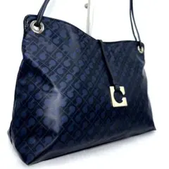 ⭐️新品未使用⭐️　ゲラルディーニ　ソフティ　ハンドバッグ　PVC×レザー　ネイビー GHERARDINI（ゲラルディーニ） ハンドバッグ SOFTY ソフティ