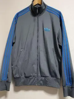 adidas グレー×青 ファイヤーバード XL 海外 M表記 オールド