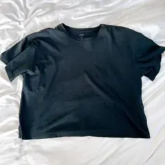 ユニクロ　黒いクルーネックTシャツ XL