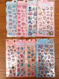 キャラクターシール８枚セット 　ぷっくりシール　ぷくぷくシール