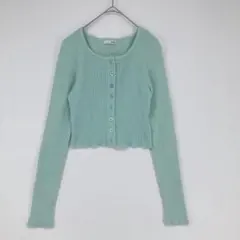 GYDA ジェイダ ミントグリーン リブカーディガン Fサイズ