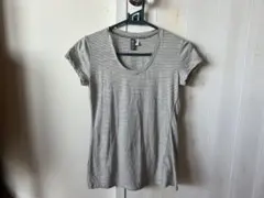 ibex ストライプ 半袖Tシャツ XS メリノウール