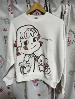 不二家　ペコちゃん 裏起毛　トレーナー　スウェット