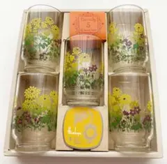 昭和レトロ◆グラスセット◆5客◆佐々木硝子【箱入】ヴィンテージ☆コップ☆当時