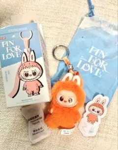 PIN FOR LOVE オレンジ キーホルダー Ｚ
