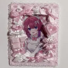 ♡ ホイップデコ トレカケース 量産型 ピンク リボン b8 ♡