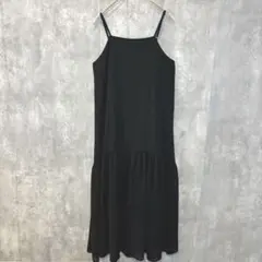 ✨美品✨ キャミソールワンピース 【M】 シンプル ロング 黒 春夏 リゾート