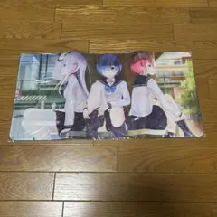 リゼロ レム ラム ラバーマット MF文庫J 夏の学園祭2017 プレイマット