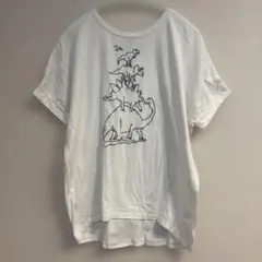 恐竜イラスト 半袖Tシャツ ホワイトのサムネイル