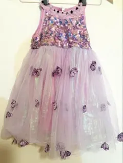 紫　女の子　ドレス (100cm~)