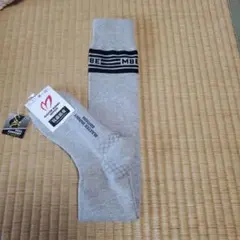 グレー ストライプ ソックス 滑り止め付き