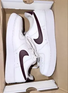 最終値下げ NIKE Air Force 1 ホワイト×バーガンディ 美品