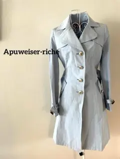 【Apuweiser-riche】未使用品　トレンチコート　ブルー　2