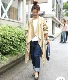 メルシーボークー わさっとコート ベージュ