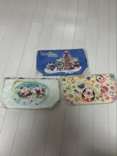 ディズニー シー　ダッフィー ミッキー ランチケース3点セット クリスマスのサムネイル