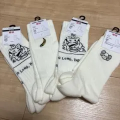 キャラクター柄ホワイトソックス4足セット