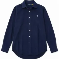 【リネン】POLO RALPH LAURENシャツ ネイビー 160/84Aのサムネイル