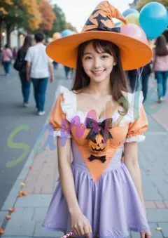 GH008【1点物】【10月限定】ハロウィンコスプレ　AIポスター　美女