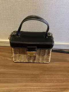 ZARA ザラ ラタンミノディエールケース カゴバック ハンドバッグ レディース
