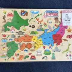 木製　パズル　日本地図