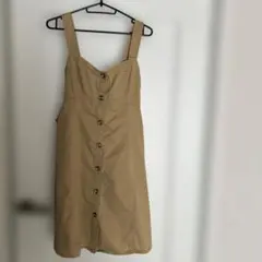 フロントボタン キャミワンピース ベージュのサムネイル