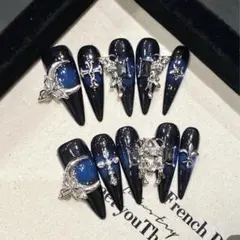 ネイルチップオーダー現品 韓国 量産型ネイル 地雷系 サブカル 天使界隈