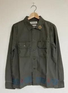 REMI RELIEF フラワースタッズ ミリタリーシャツ ネイティブ刺繍 美品