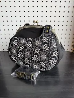 ＊ハンドメイド＊　可愛い25口金ショルダーがま口バッグ　　アネモネ