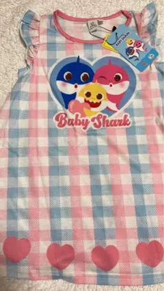 ベイビーシャーク　チェック　ワンピース92〜98のサムネイル