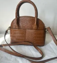 美品] bolsa carina クロコ ショルダーバッグ ブラウン - メルカリ