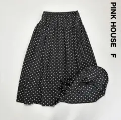 PINK HOUSE スカート ドット 水玉 ブラック ホワイト 23ss