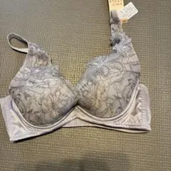 トリンプ　アモスタイル　ピンクグレーグレー 花柄レース ブラジャー C65