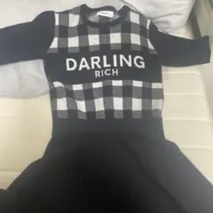 Darich ダーリッチ チェック柄 ニットワンピース